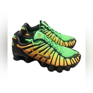 Size 10 - Nike Shox TL Green Shock Bright Ceramic Black Orange AV3595 301 NEW!!
